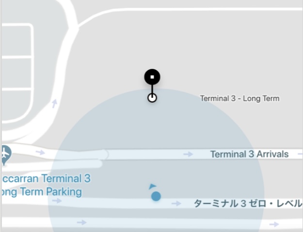 Uberアプリの表示画面