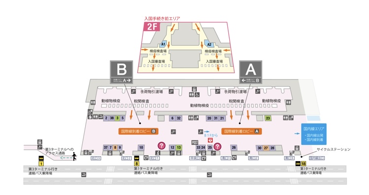 成田空港第2ターミナル1階