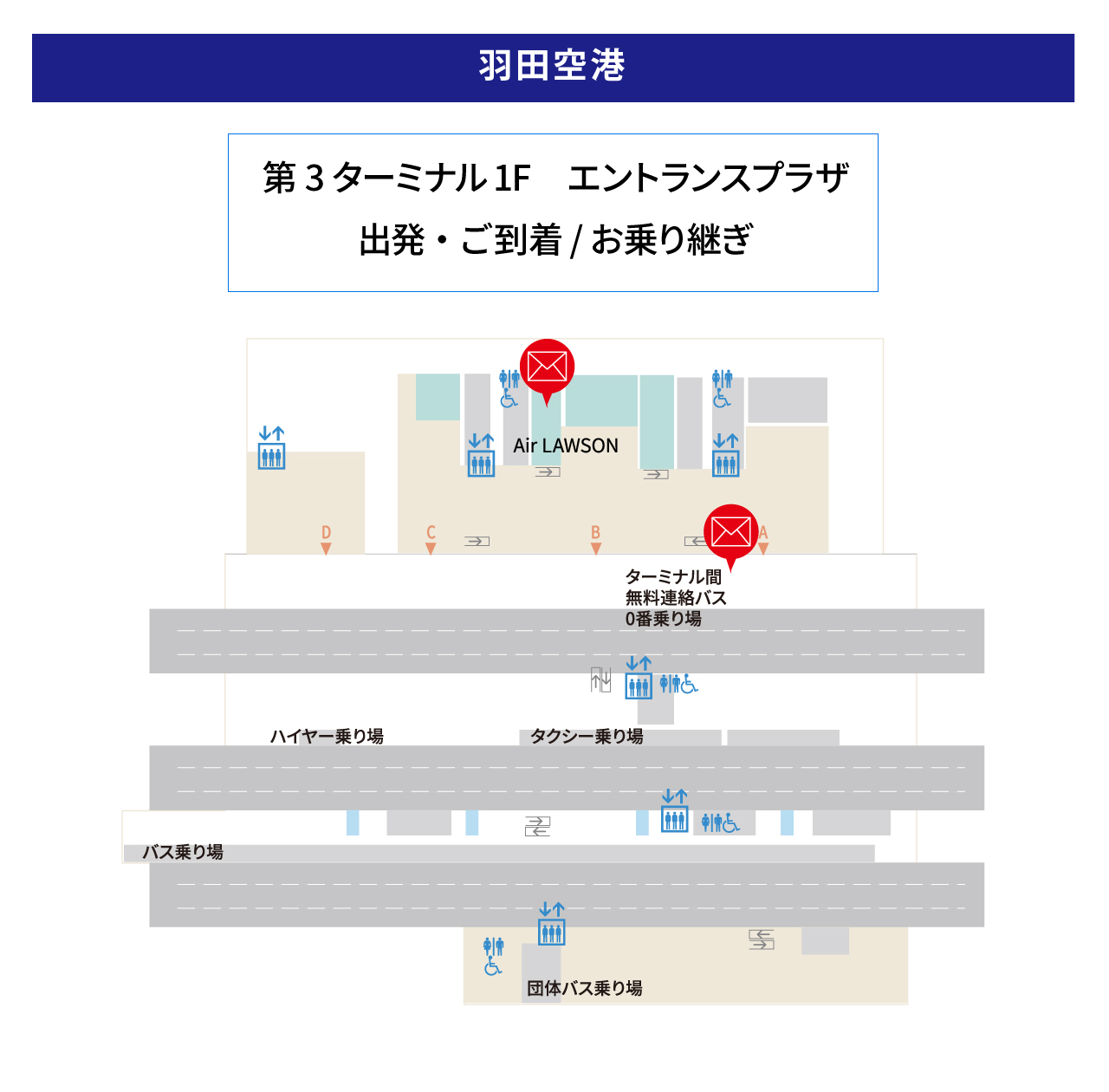 羽田空港第3ターミナル　１Fマップ