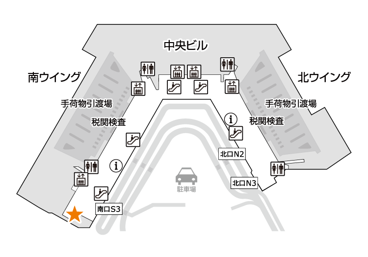 成田空港フロアマップ