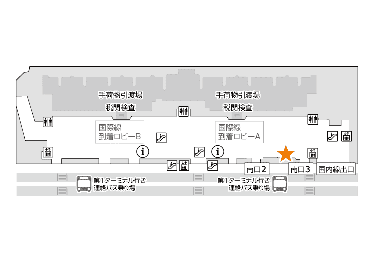 成田空港のフロアマップ