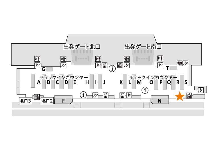 成田空港のフロアマップ